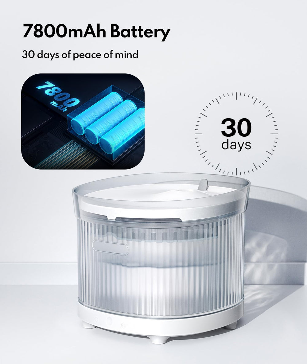 HomeRunPet battery indicator feature; plan recharge for long runtimes.