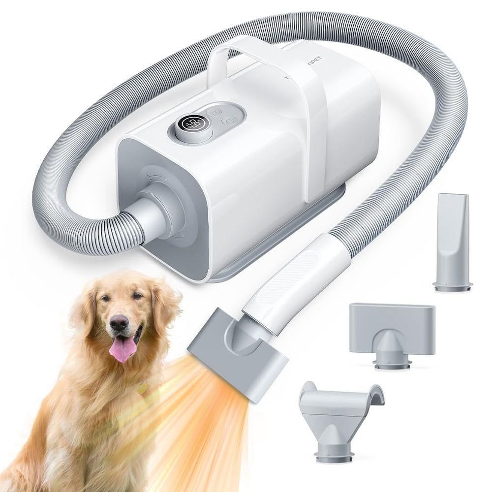 HomeRunPet dog dryer front view, compact design for home grooming