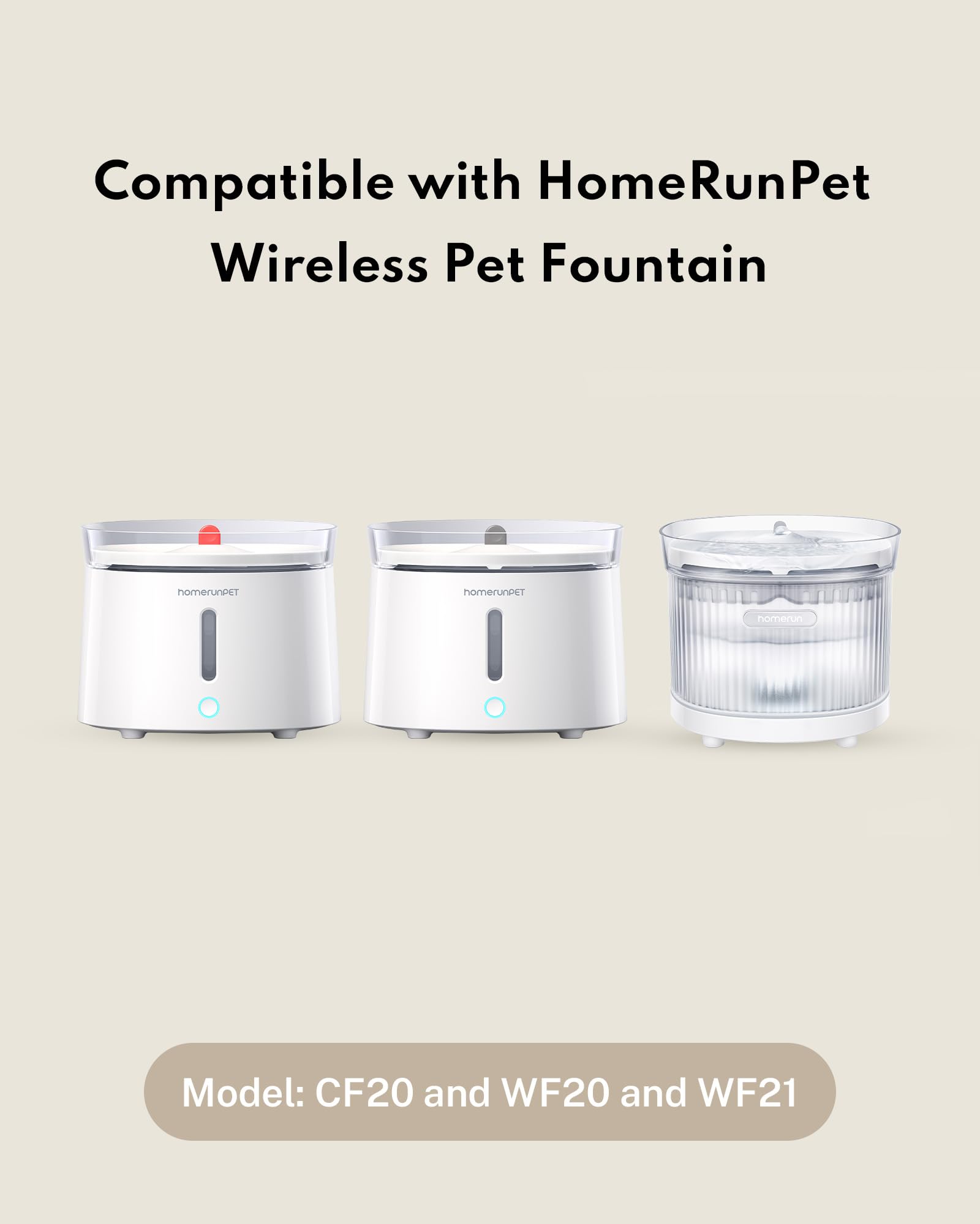 HomeRunPet LED low-water sensor indicator for quick water level checks.