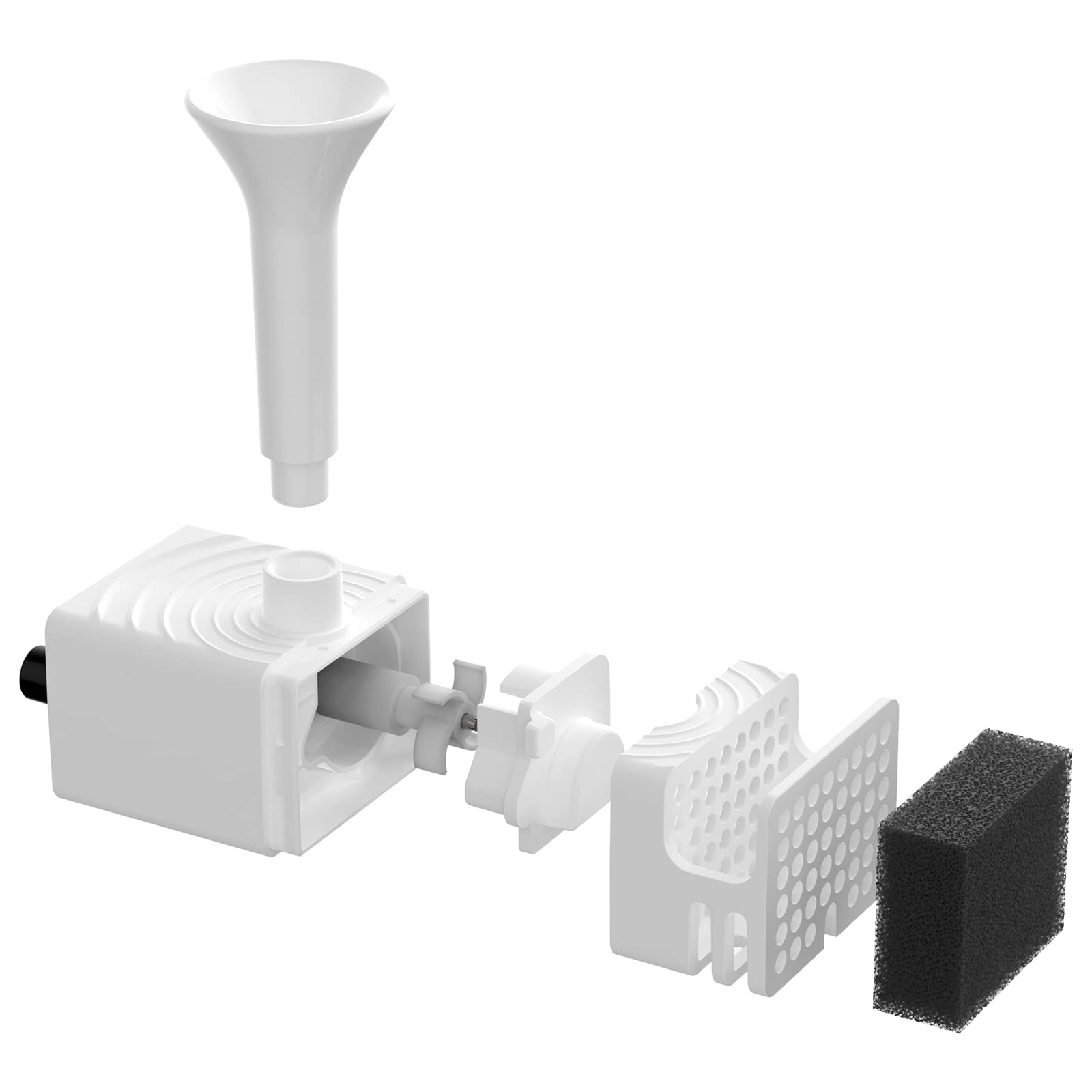 HomeRunPet package includes pump and filter sponge for complete setup.