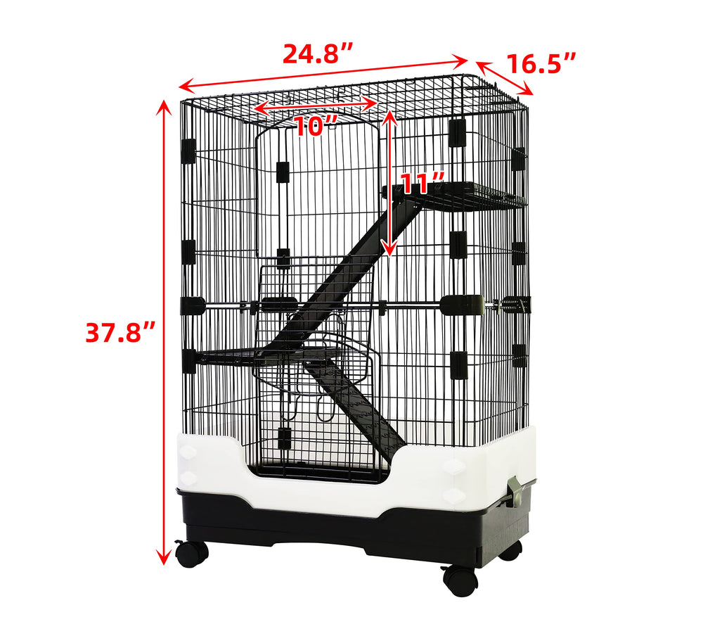 Homey Pet crate dimensions: 25 x 17 x 38 inches for roomy housing.