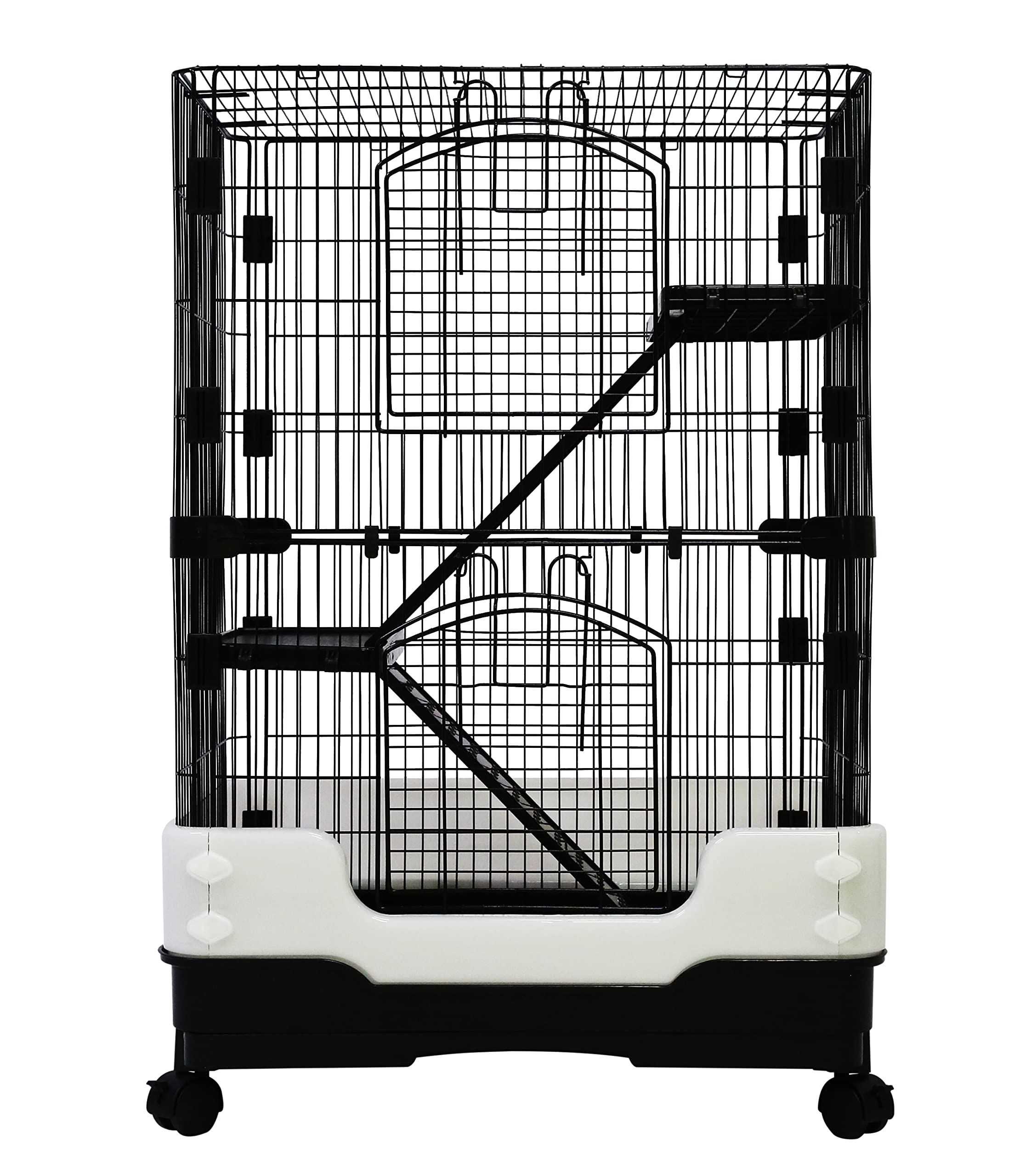 Homey Pet 3 Levels Crate overview showing a spacious habitat for small pets.