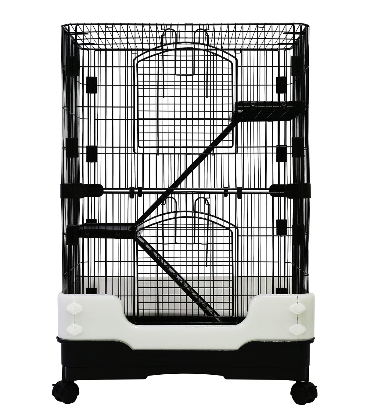 Homey Pet 3 Levels Crate overview showing a spacious habitat for small pets.
