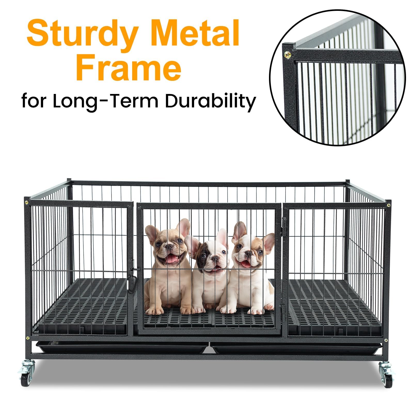 Homey Pet 43inch Whelping Box front door entry enabling gentle access for dam and puppies