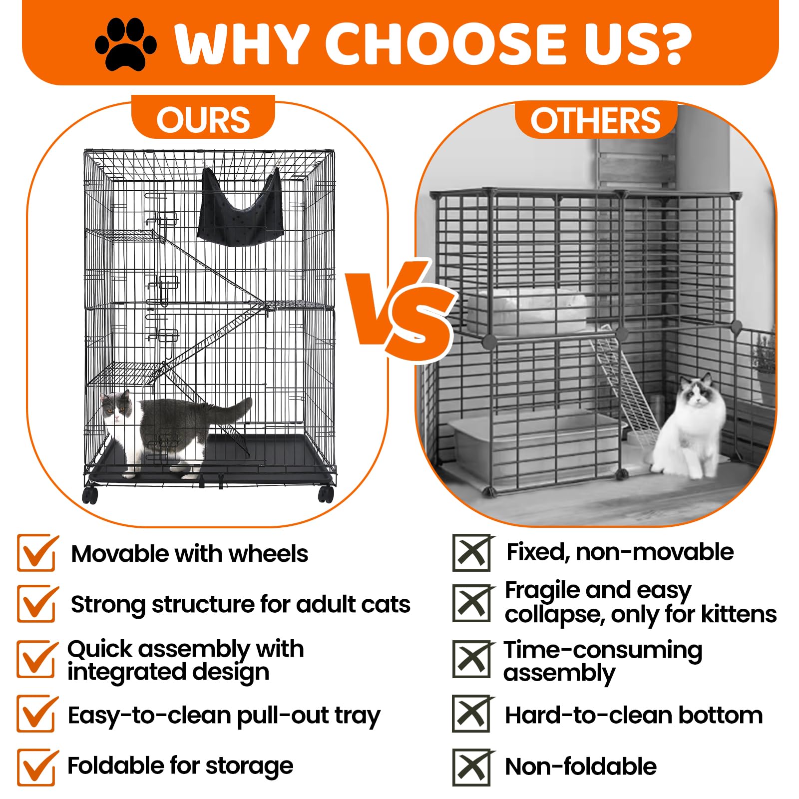 Homey Pet enlarged lower door fits large litter boxes.