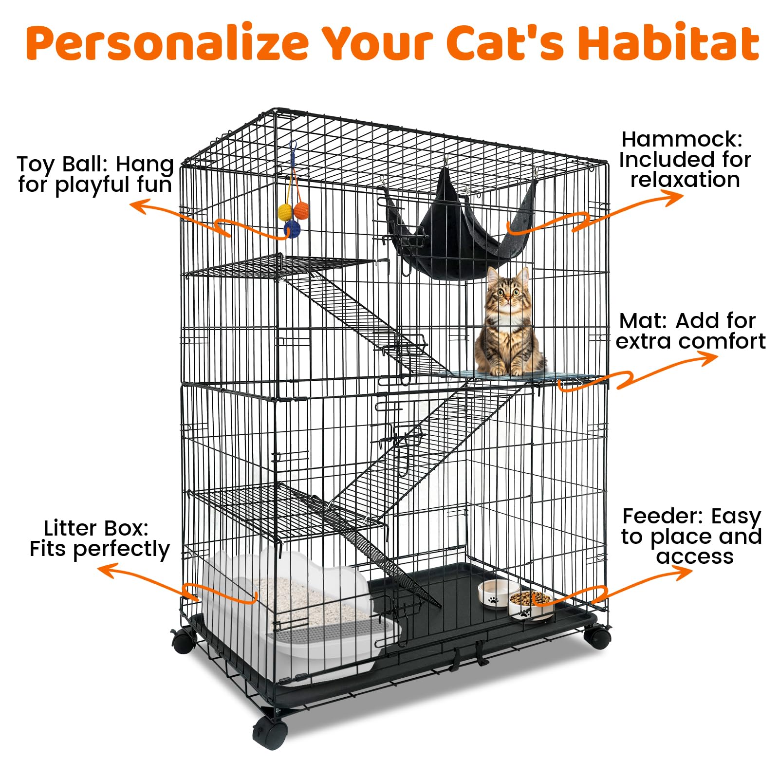 Homey Pet fast-setup design offers stability without tools.