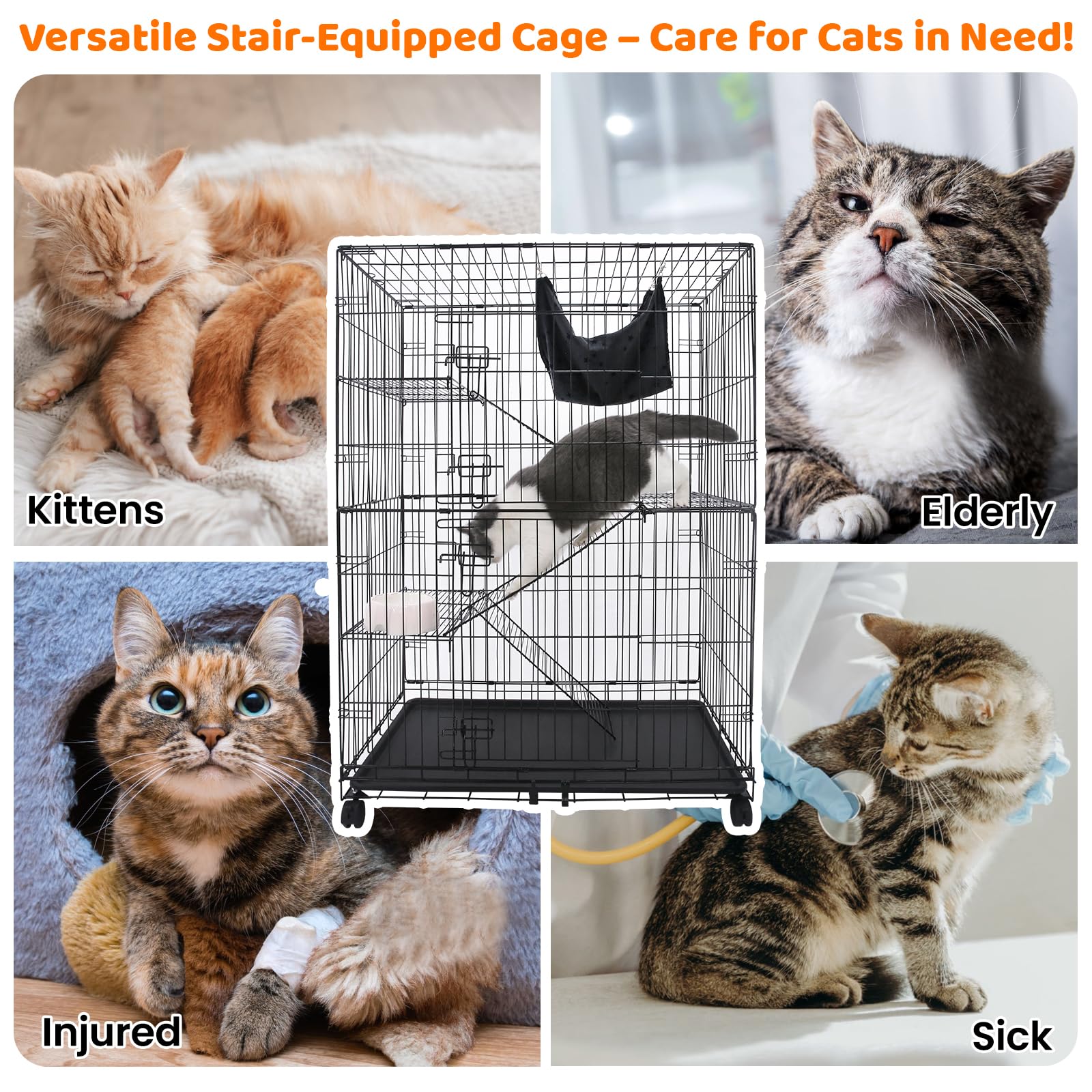 Homey Pet secure double-lock system prevents escapes.