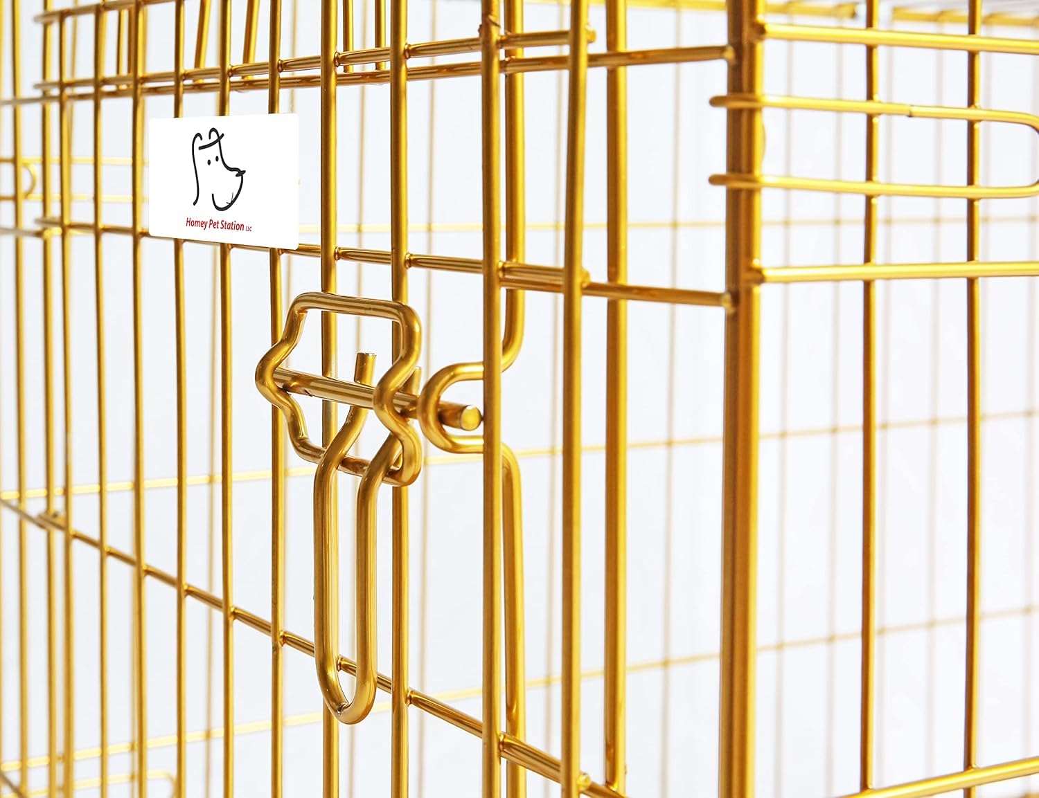 Homey Pet Copper Gold Dog Crate foldable design for quick setup