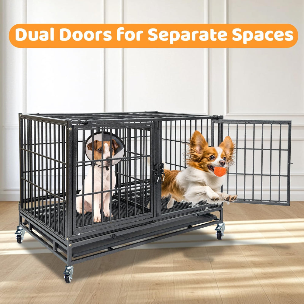 Homey Pet removable divider panel offers flexible space for one or two dogs