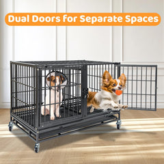 Homey Pet removable divider panel offers flexible space for one or two dogs