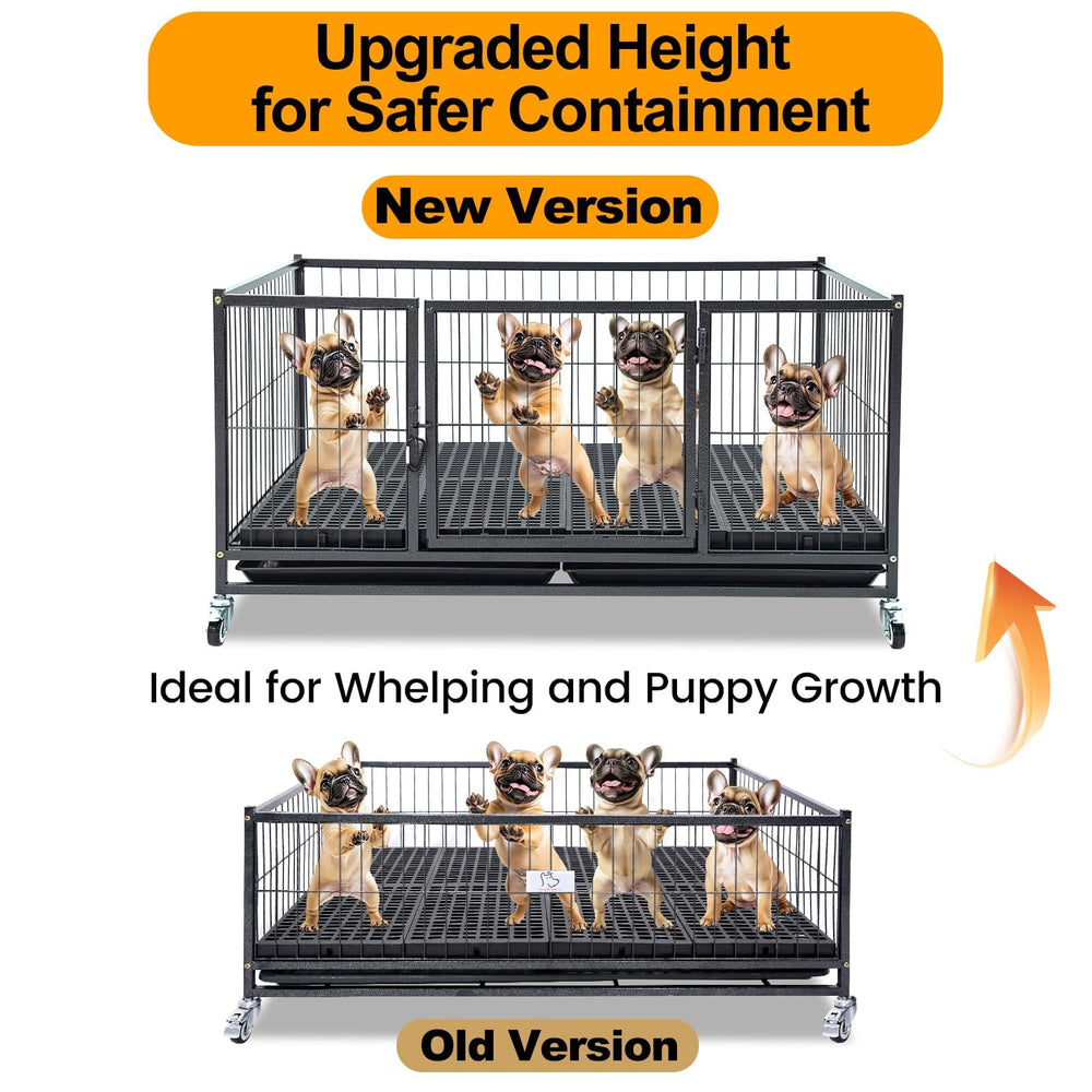 Homey Pet Whelping Box removable trays simplify post birth cleanup
