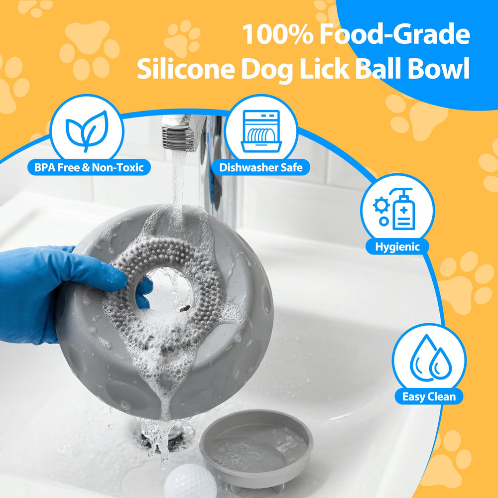 Homgaty senior-dog friendly lick bowl supports easy feeding for dogs with dental issues.