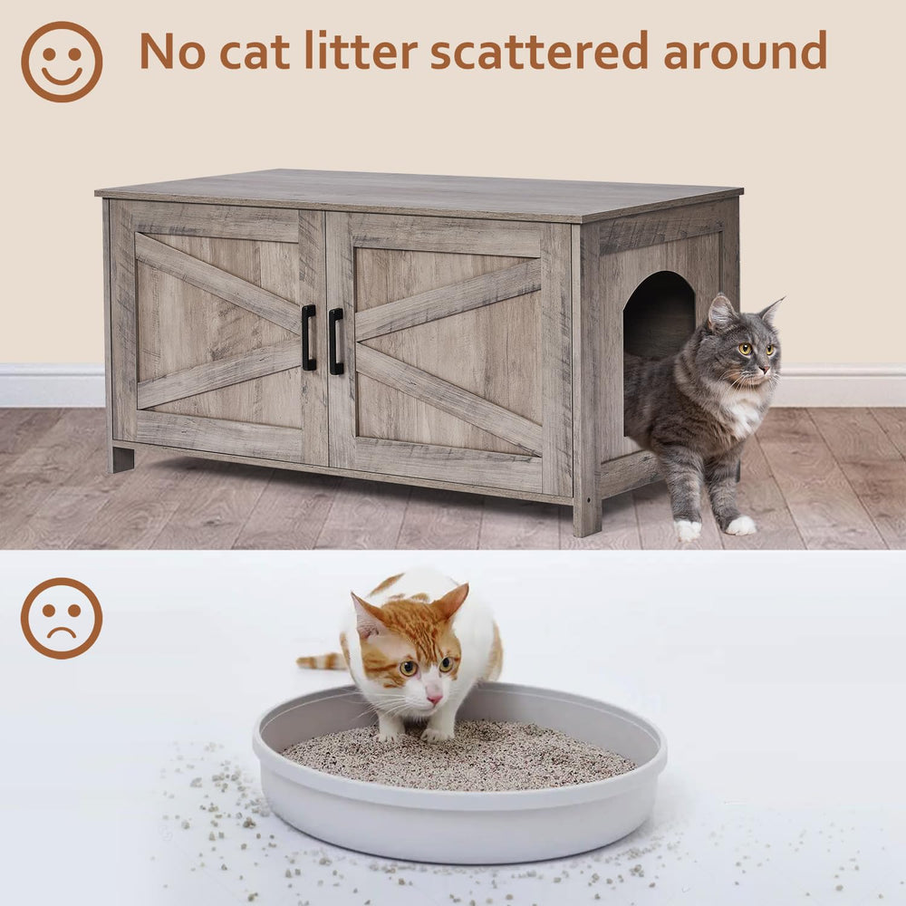Homhedy enclosure with left entrance for convenient scooping.