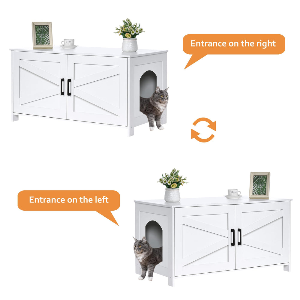 Left entrance option shown for convenient access in the Homhedy enclosure
