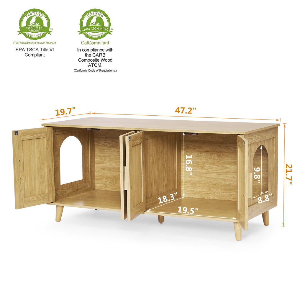 Homhedy cat door openings enable easy in-and-out access for cats.