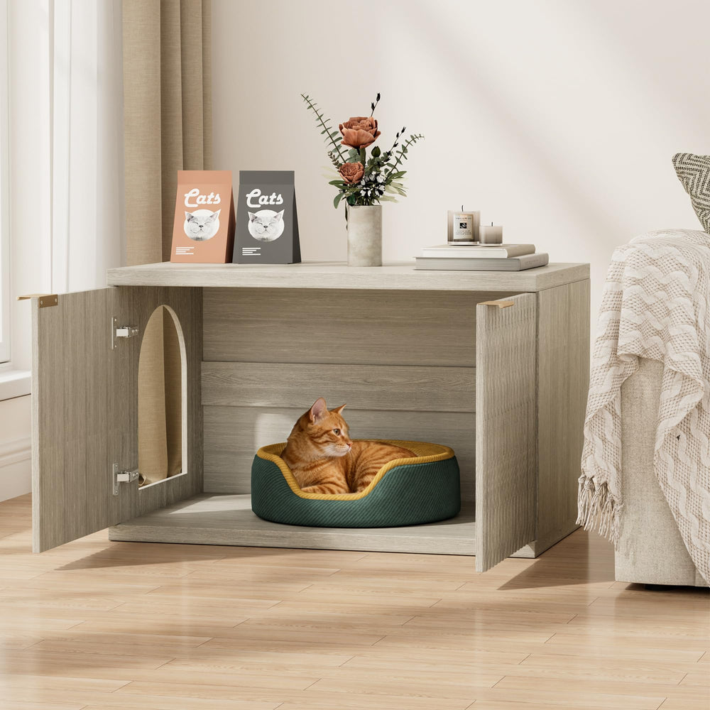 Homhedy spacious inner design fits most standard litter boxes