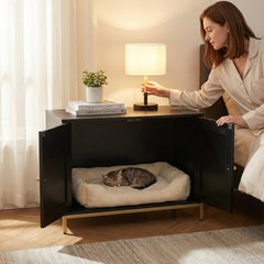 Homhedy interior dimensions fit most standard litter boxes.