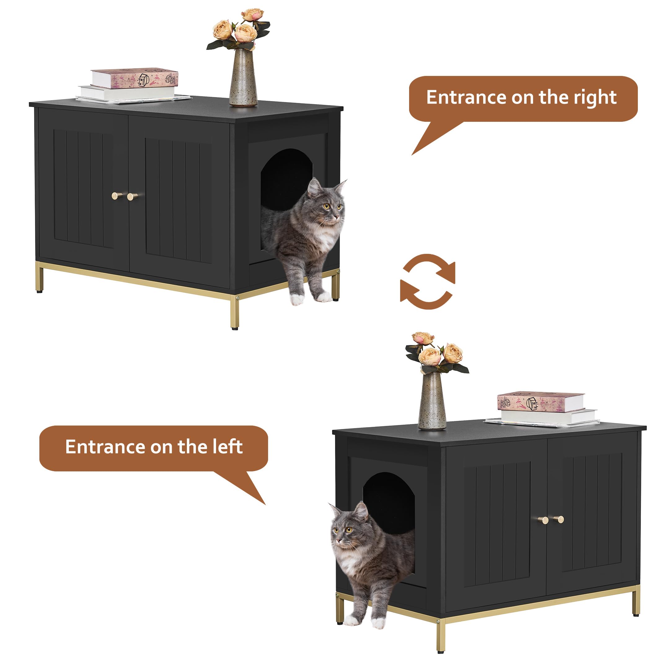 Homhedy enclosure metal legs provide sturdy support.