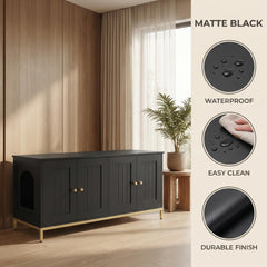 Homhedy hidden litter box doubles as stylish living room furniture