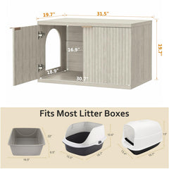 Homhedy cat litter enclosure wide entry for easy cat access