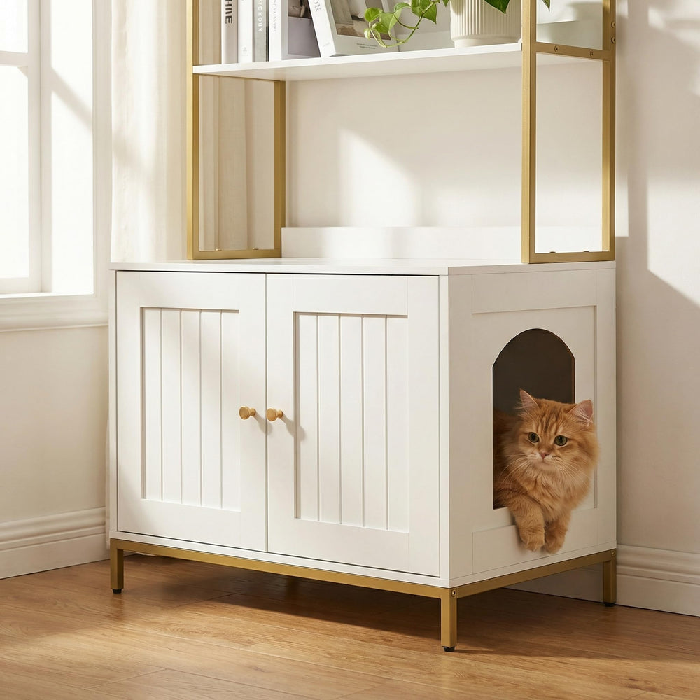 Homhedy cat washroom furniture assembly guide image with simple steps