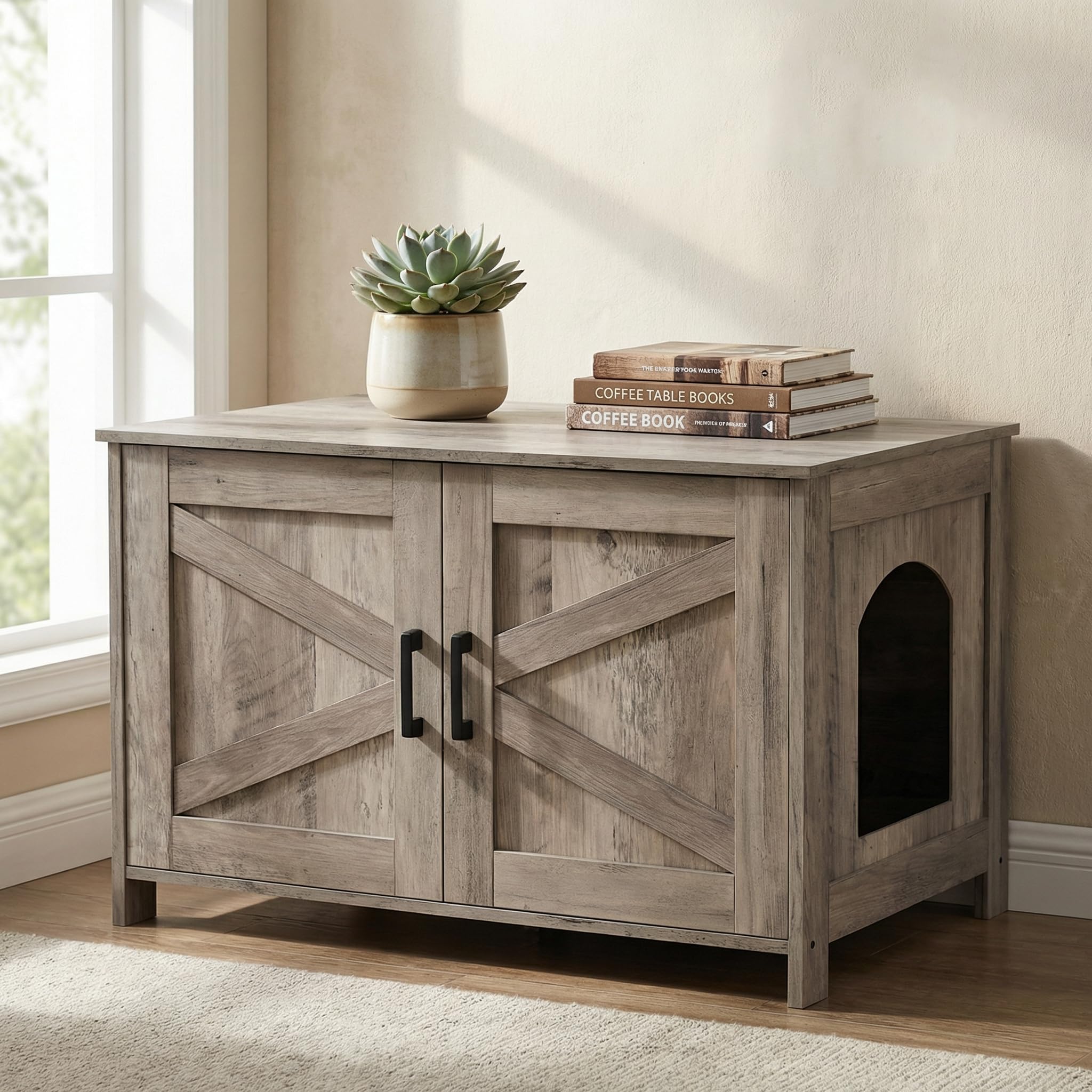 Homhedy hidden space for cat privacy and tidy living area