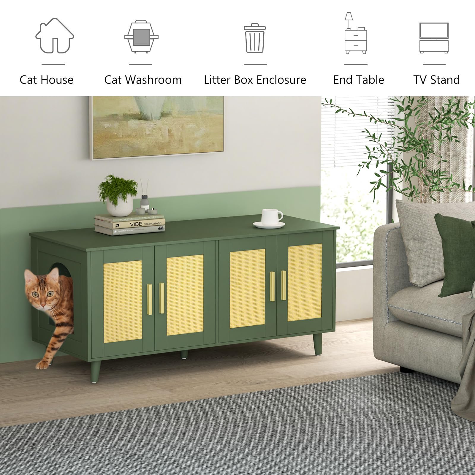Versatile furniture doubles as end or coffee table.