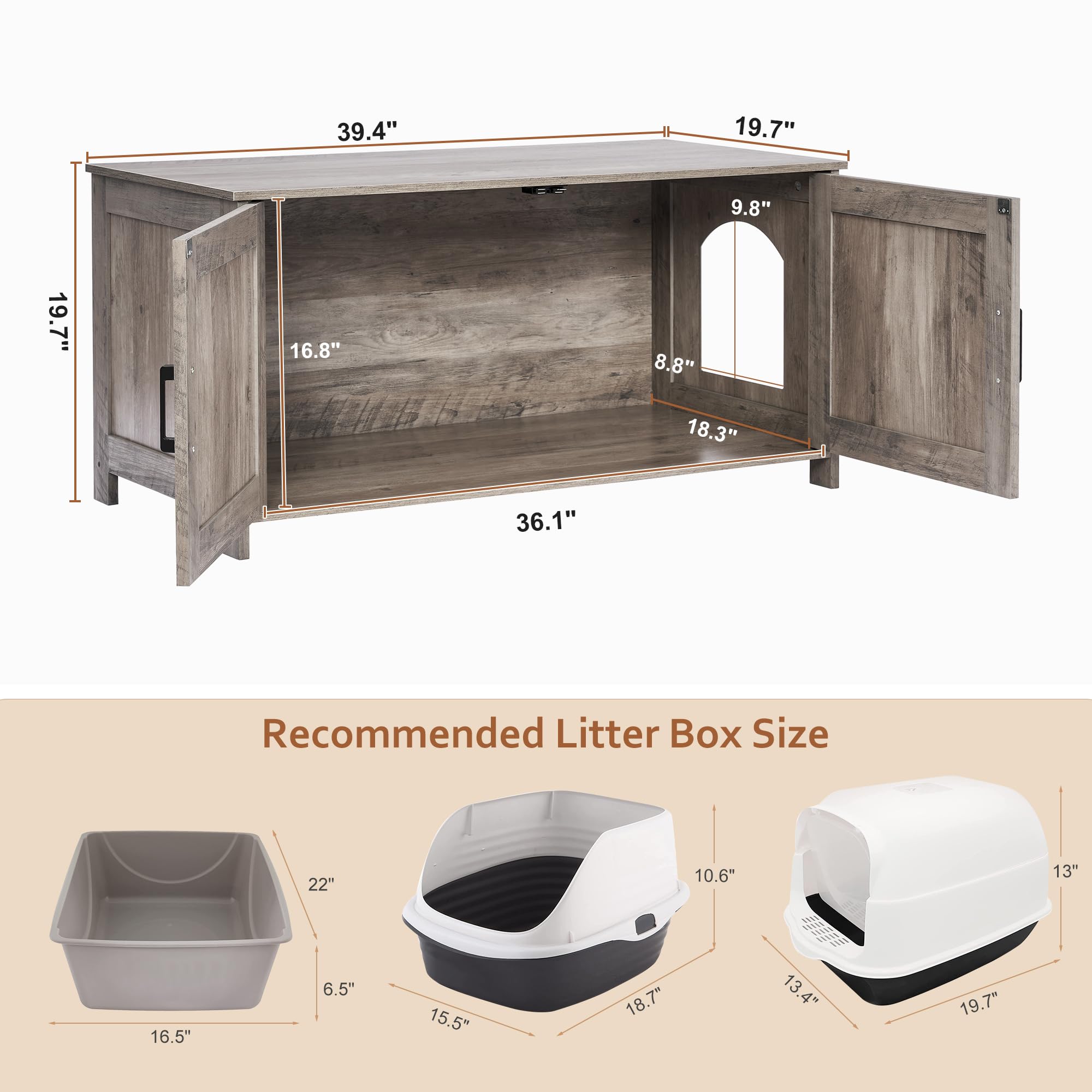 Homhedy wooden washroom greige top adds stylish decor.