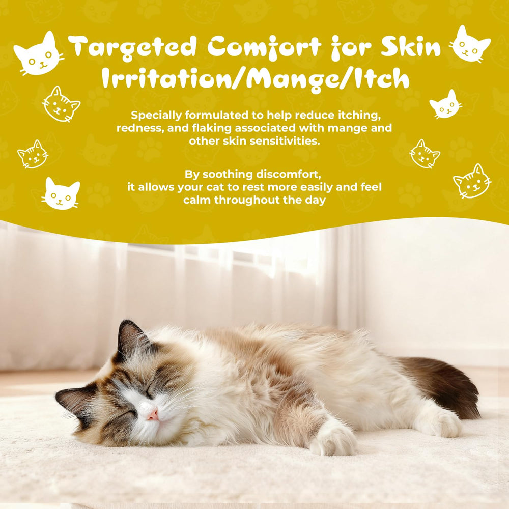 Homibabis cat skin supplement drops highlight convenient daily dosing for skin hydration