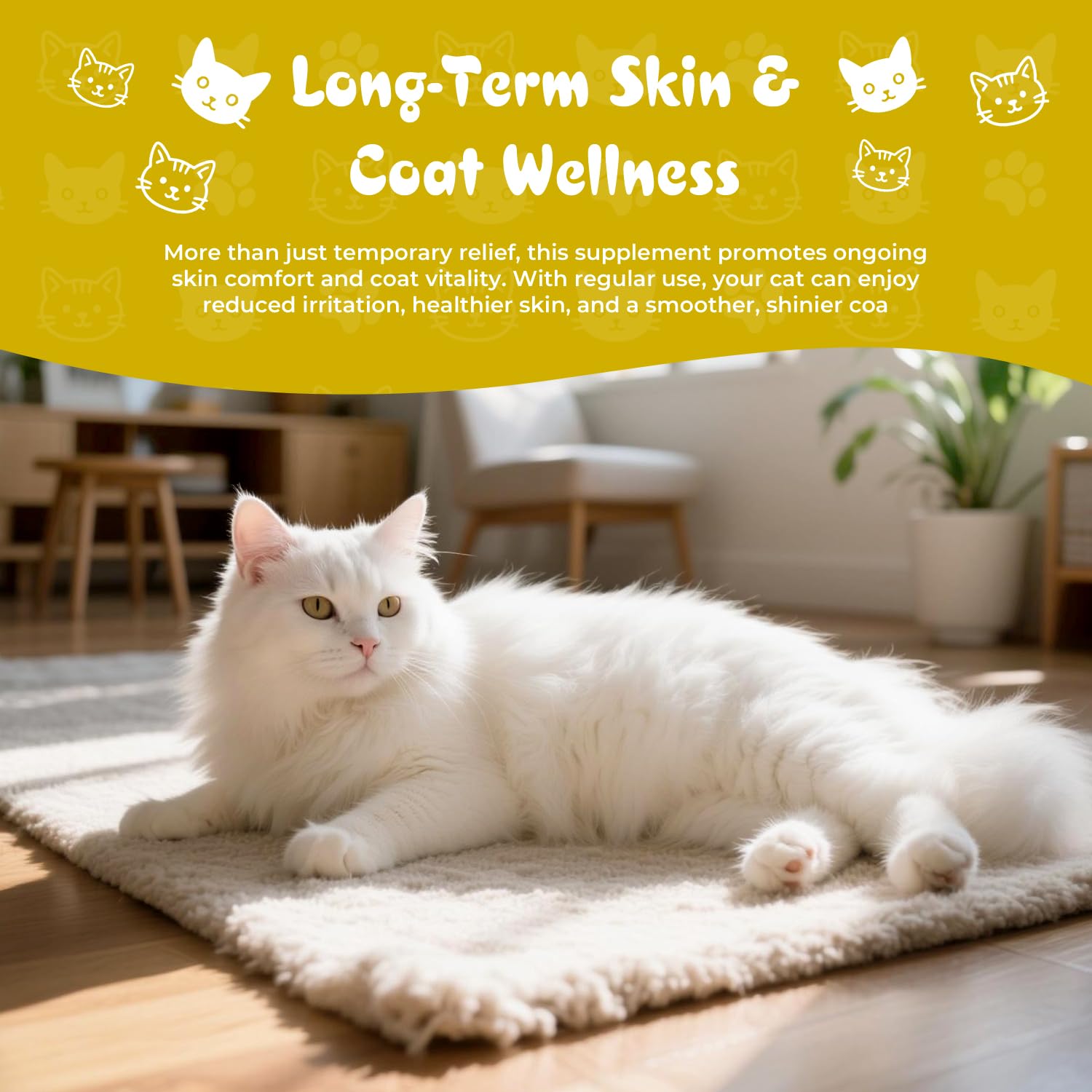 Homibabis skin-coat-wellness closeup highlights potential for healthier skin and glossy coat