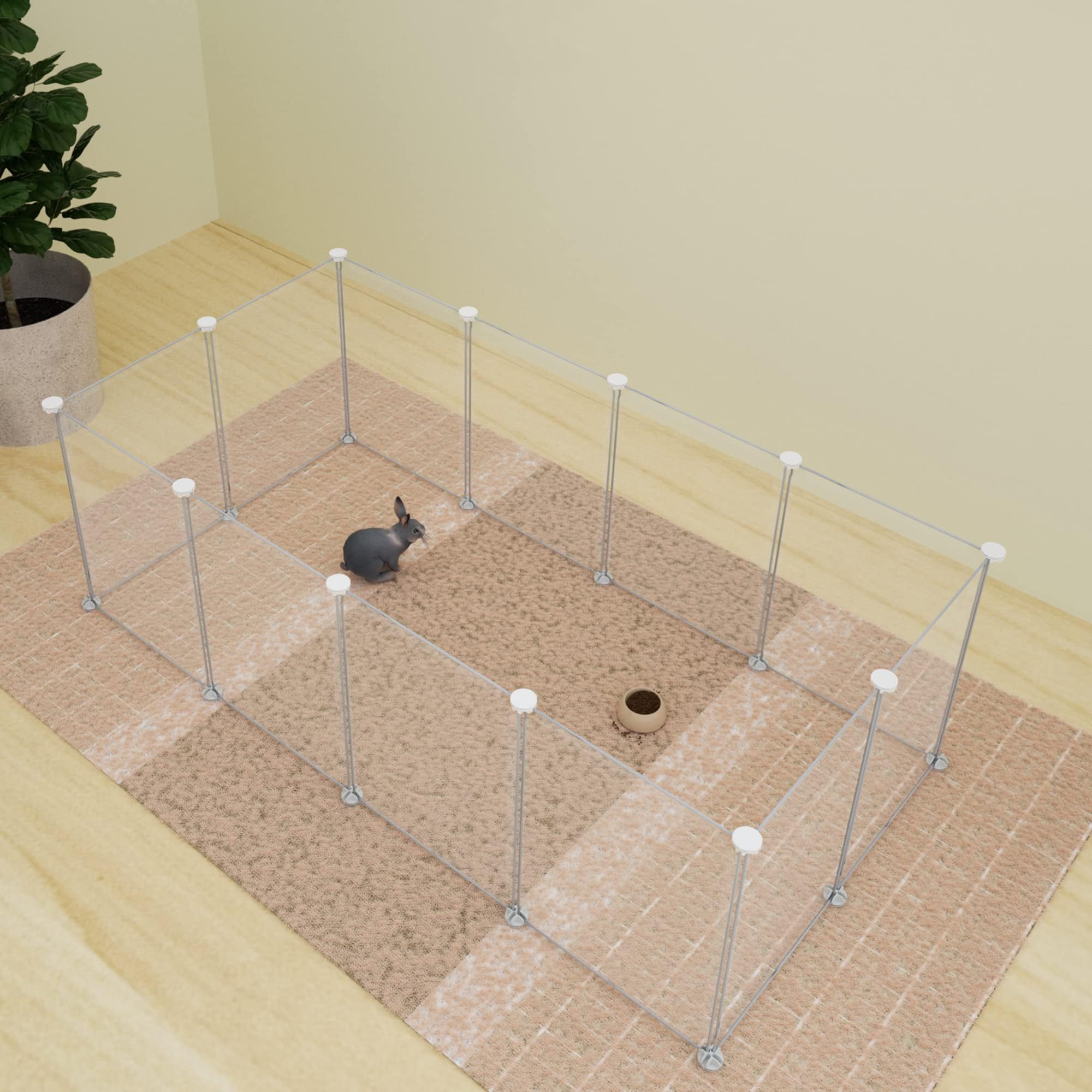 HOMICKER Pet Playpen adjustable size shows flexible shapes for different pets