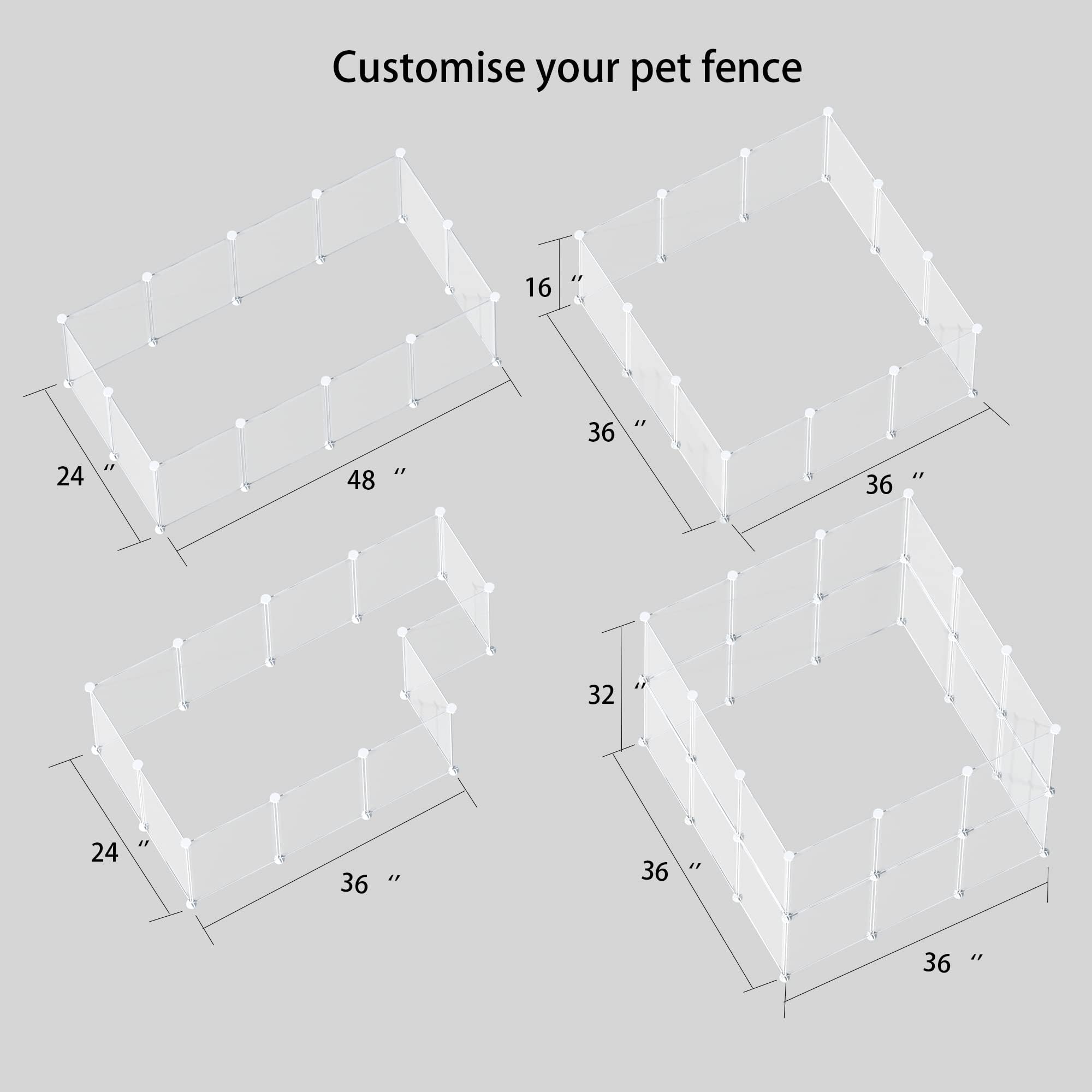 HOMICKER Pet Playpen height options highlight customizable enclosure to prevent escapes