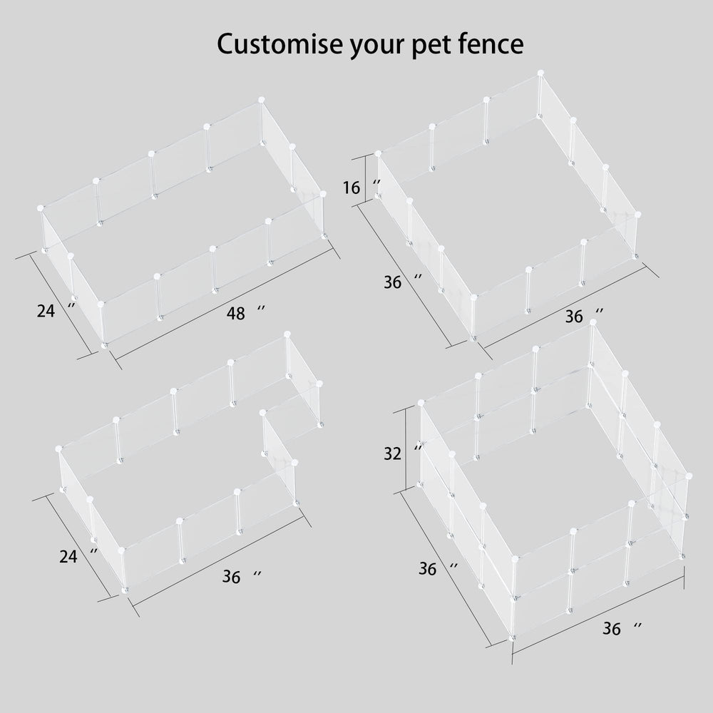 HOMICKER Pet Playpen height options highlight customizable enclosure to prevent escapes