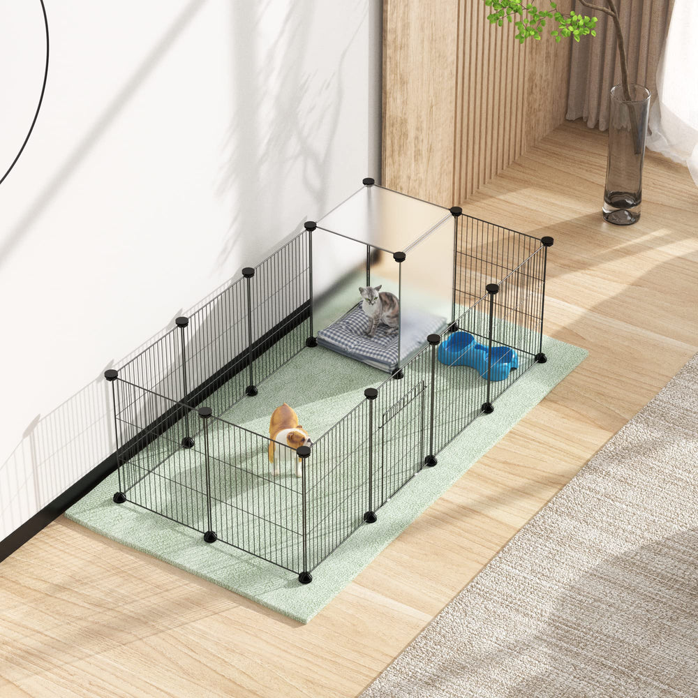HOMIDEC Pet PlayPen doors illustrate safe entry and exit.