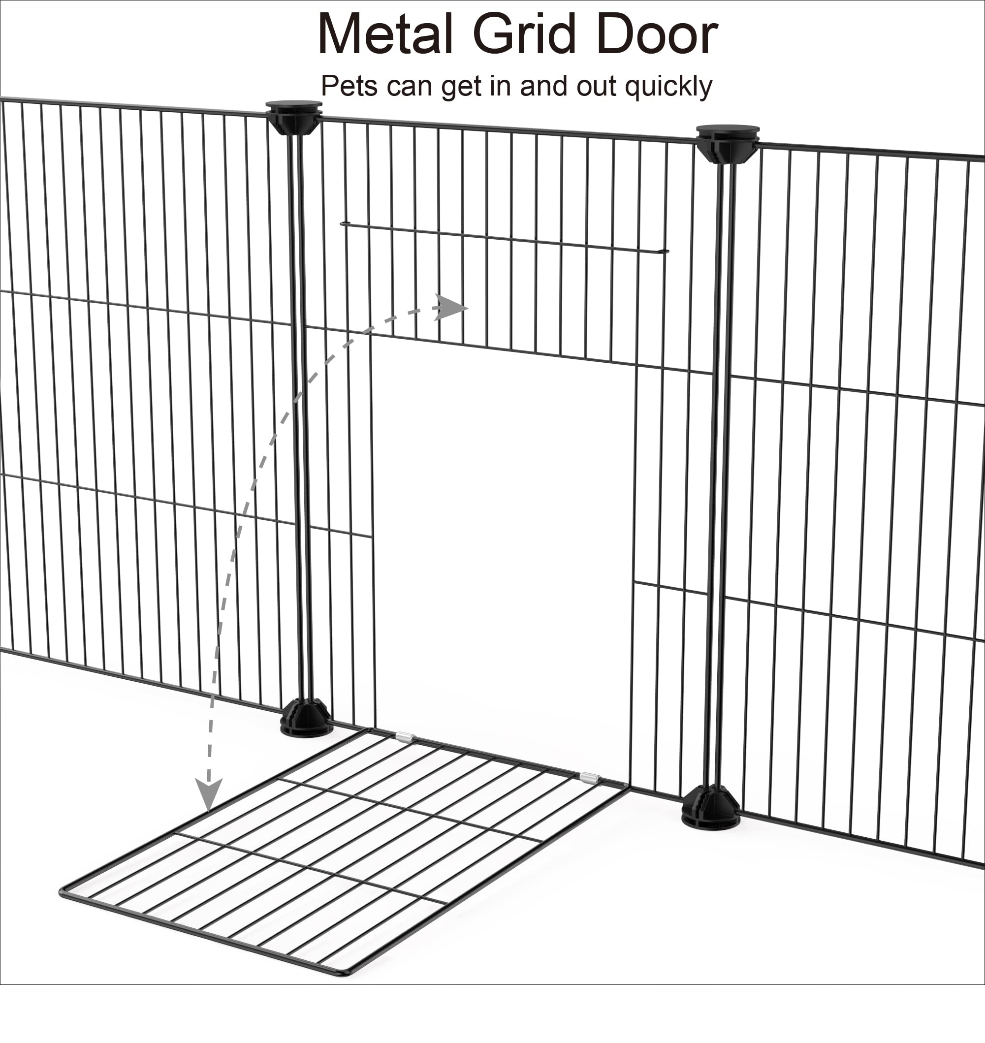 HOMIDEC Pet PlayPen rounded edges protect pets during play.