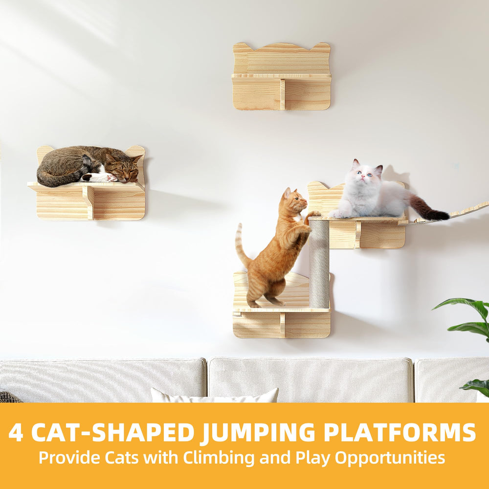 Homiflex bridge ladder cat walk illustrates vertical exploration for multiple cats