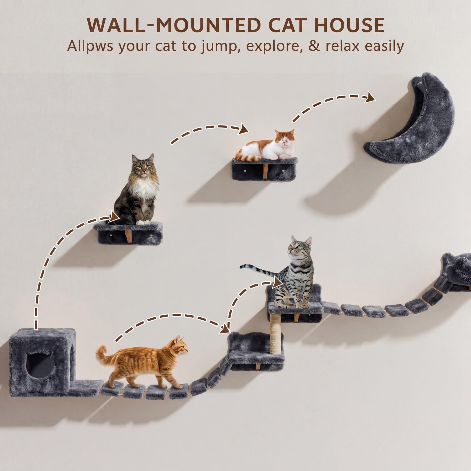 Homiflex cat house condo moon hammock image shows cozy elevated resting spot.