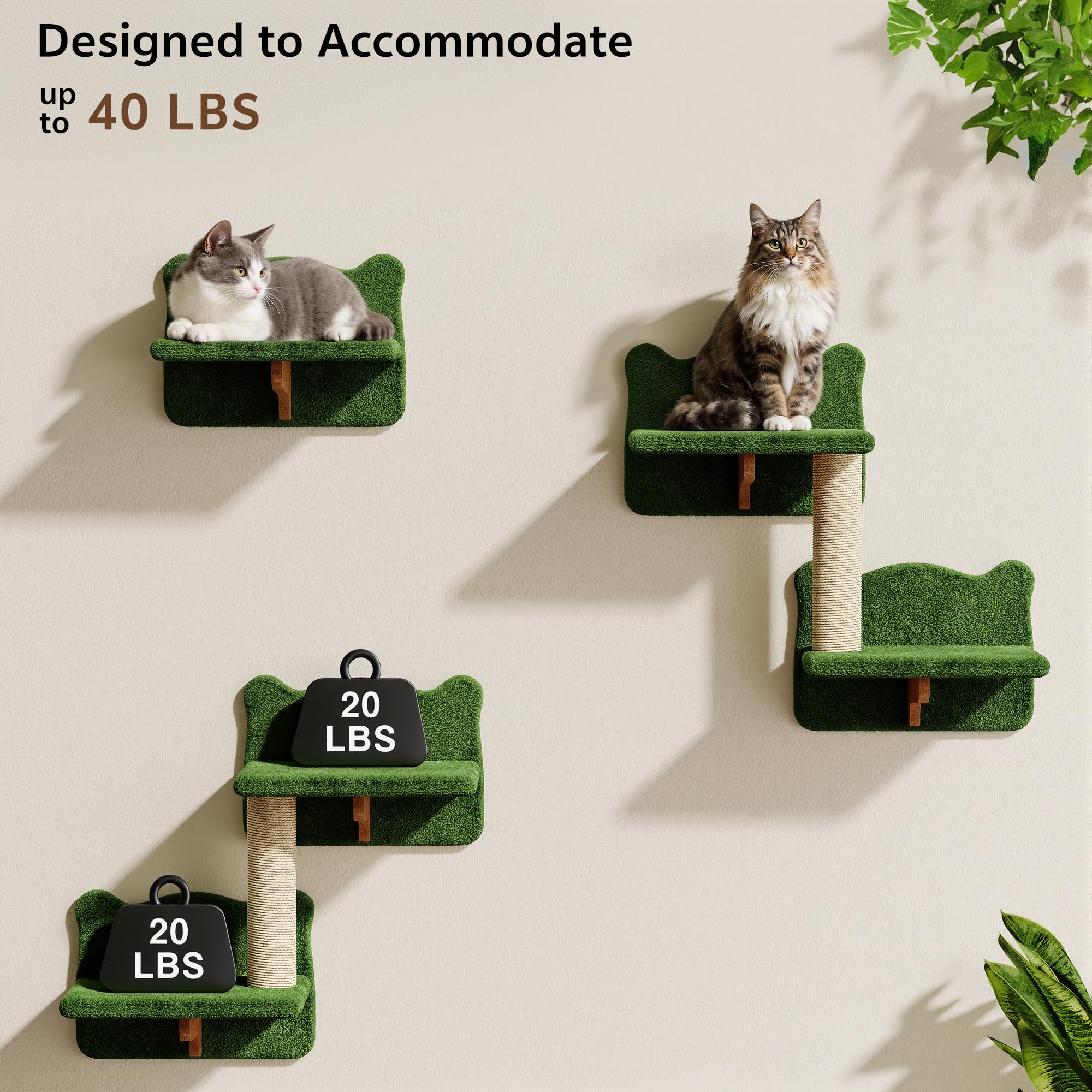 Homiflex cat condo offers a private resting spot within the vertical setup.
