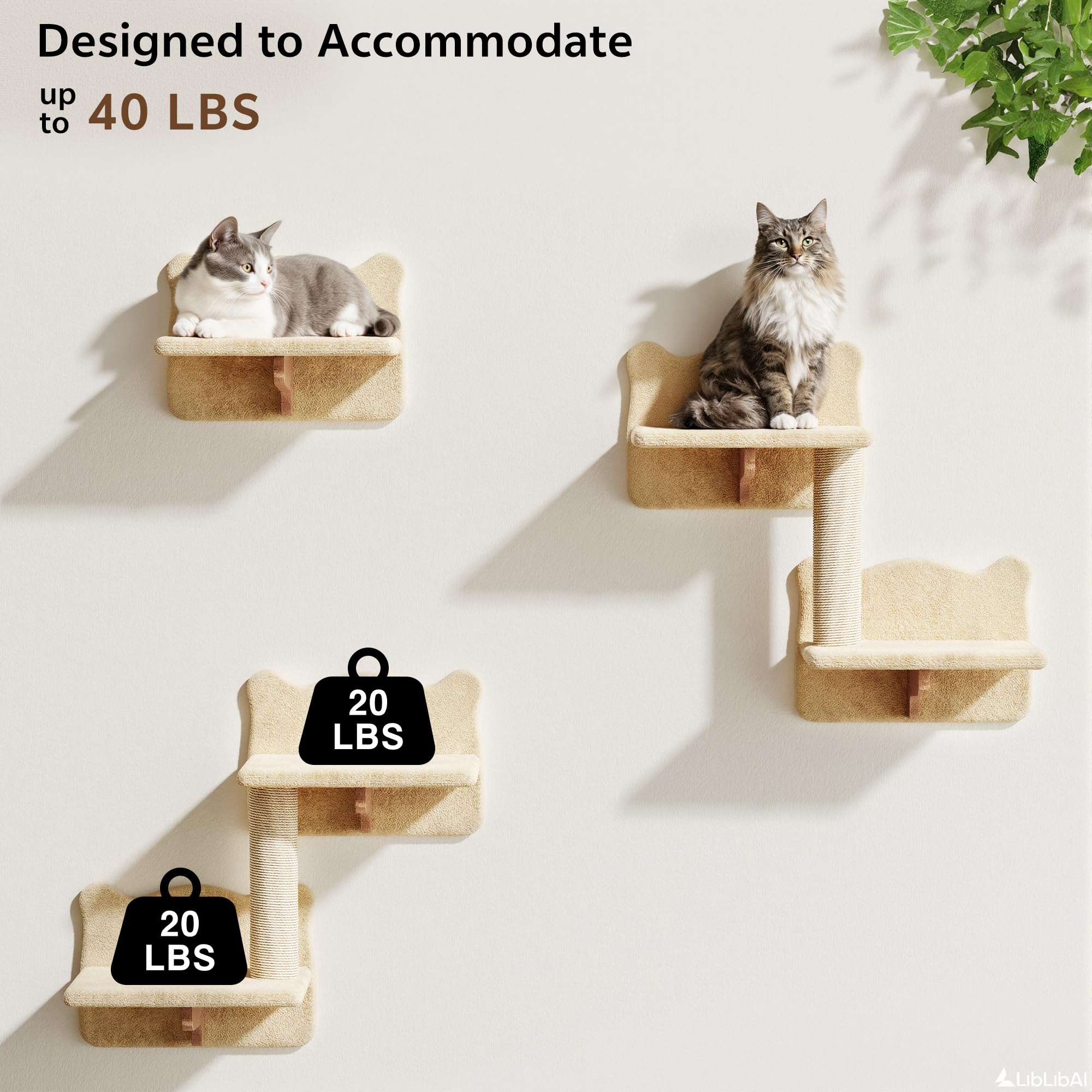 Homiflex cat scratch post offers durable scratching on the wall.