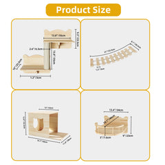 Homiflex cat wall shelves configuration wood highlights sturdy pine frame for energetic cats