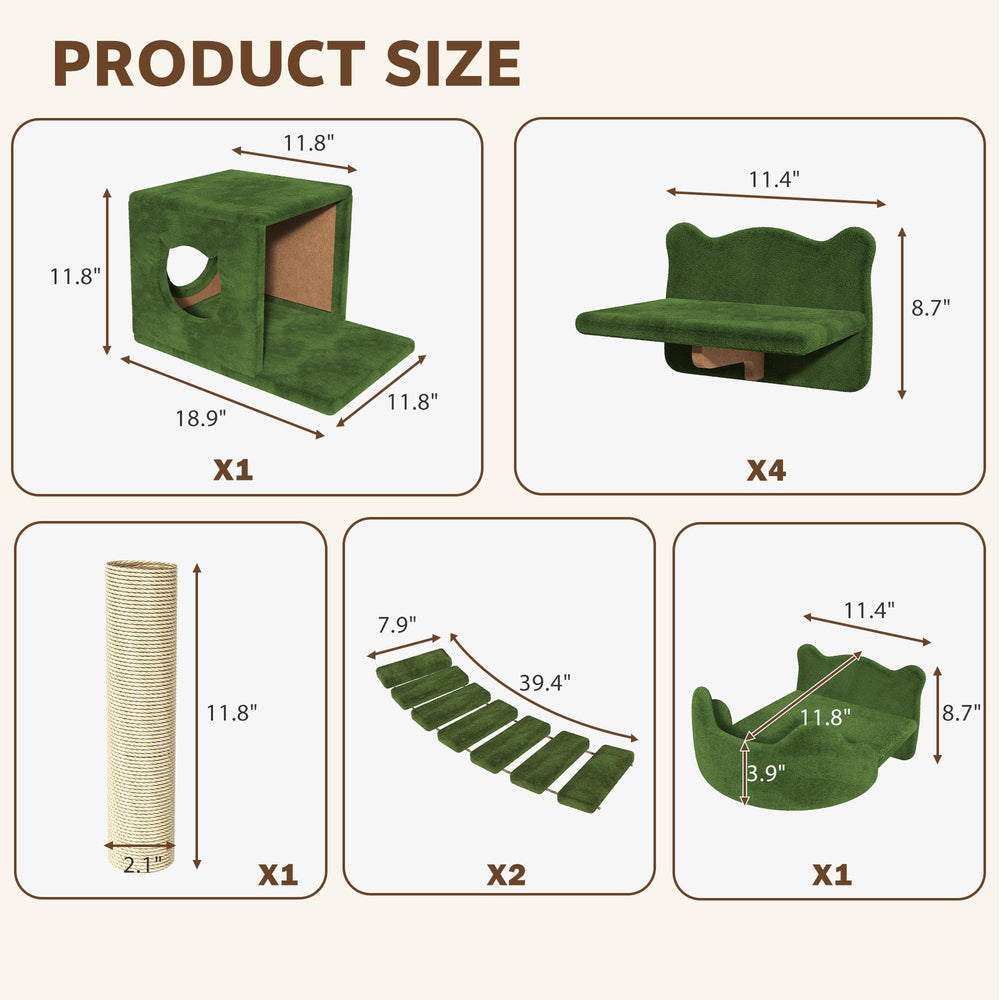 Homiflex 9-in-1 shelves display multi-level layout for space-saving cat exploration.
