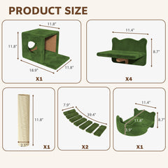 Homiflex 9-in-1 shelves display multi-level layout for space-saving cat exploration.