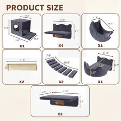 Homiflex cat wall shelves plush fabric closeup highlights soft texture for comfortable naps.