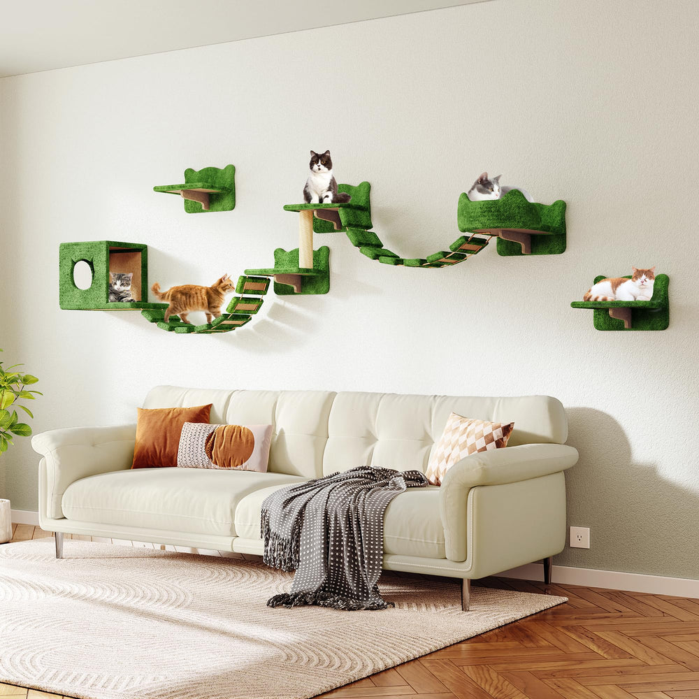 Homiflex plush fabric cushions create soft resting spots for contented naps.