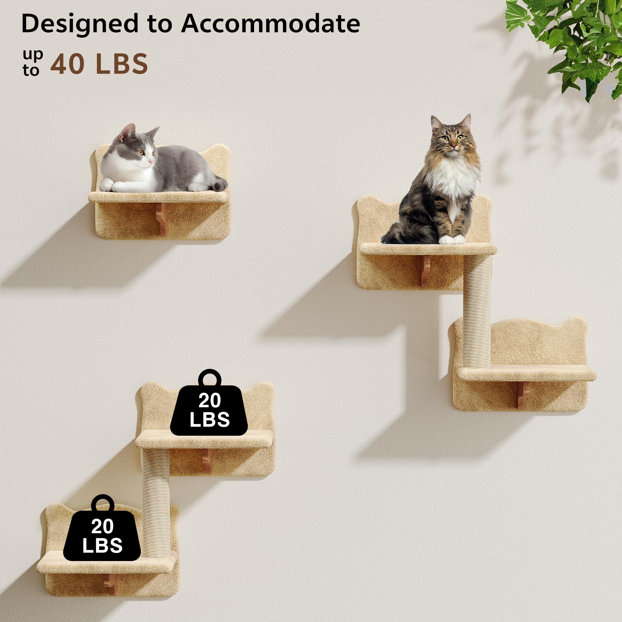 Homiflex scratch post integrated into cat furniture for scratching and play