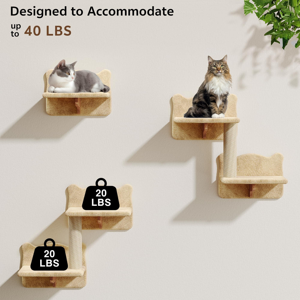 Homiflex scratch post integrated into cat furniture for scratching and play