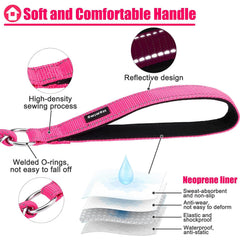 Homimp Chew Proof Dog Leash with a 360-degree hook for tangle-free control.