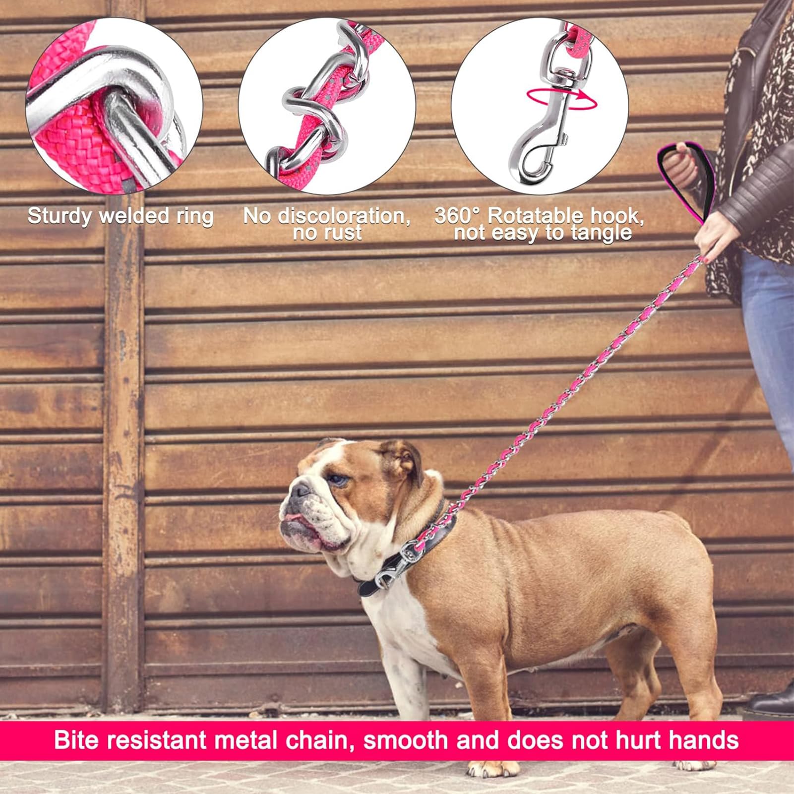 Homimp Chew Proof Dog Leash is built to resist chewing and wear.