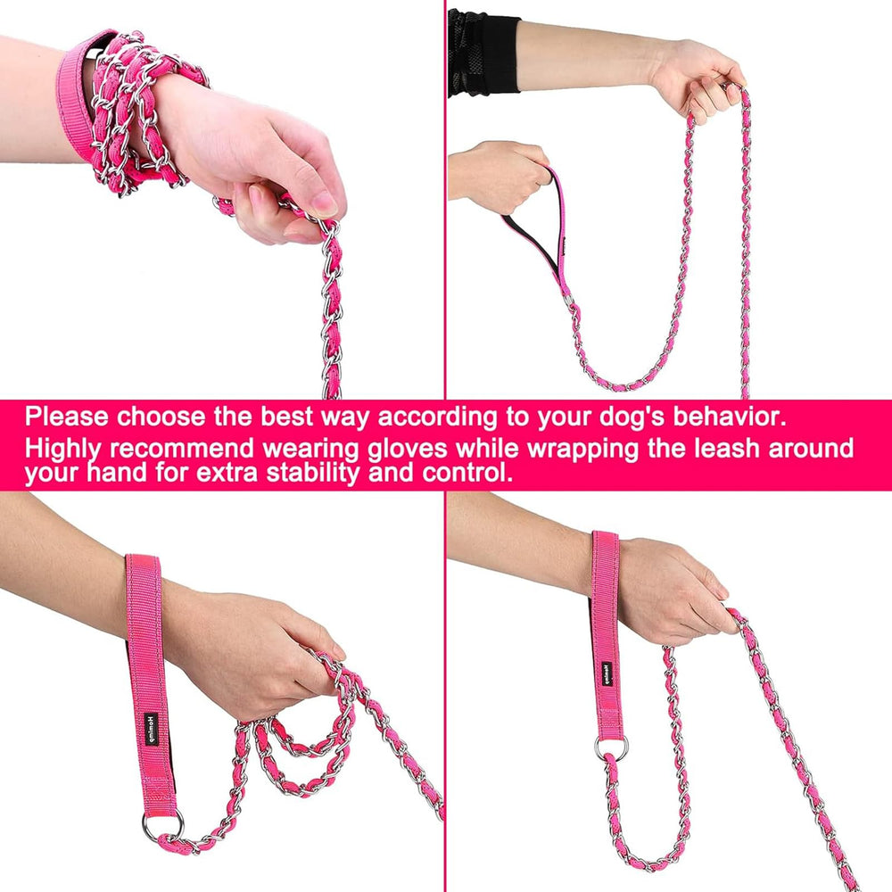 Homimp Chew Proof Dog Leash with reflective threads for visible night walks.