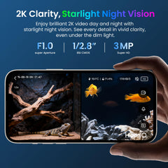 HOMIQ LIFE color night vision reveals true colors after dark for lively observations.